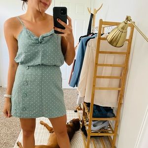 linen top and skirt set